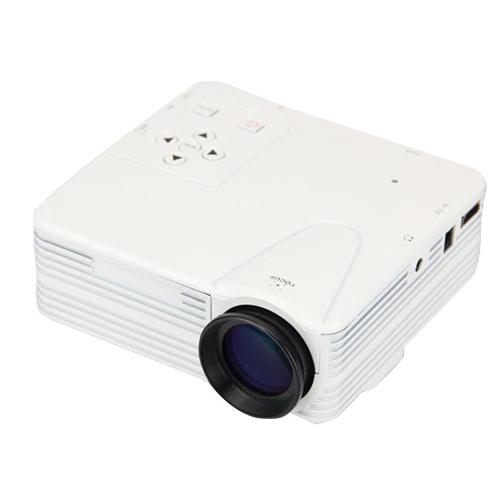 Hvid  h80 projektor bærbar mini 640 x 480 pixels fuld hd lysere og klar ledet projektor video hjemmebiograf