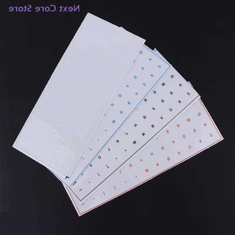 Naklejka na klawiaturę laptopa, pojedyncza folia z pęsetą, niemiecka folia do zrywania, uniwersalna przezroczysta naklejka