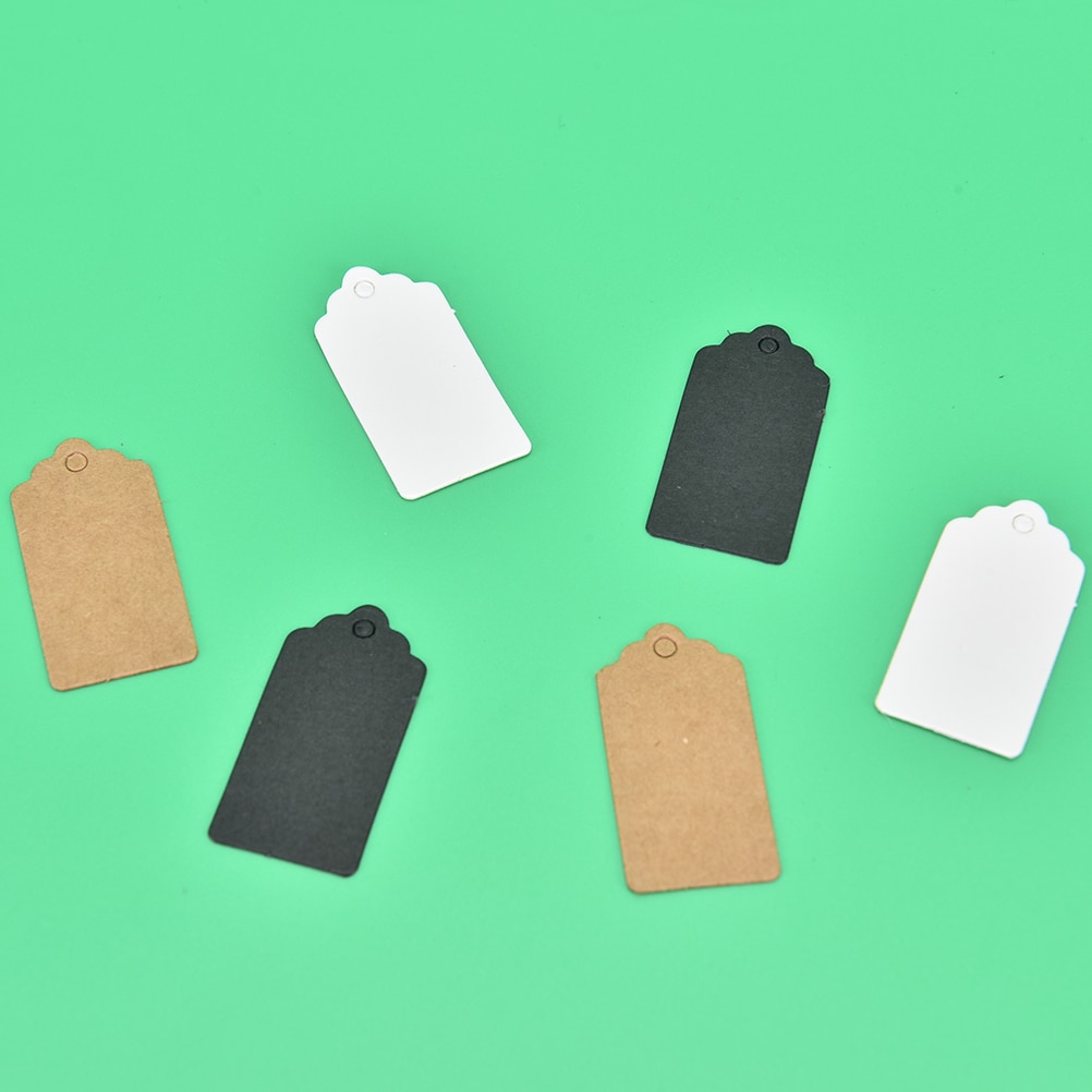 100 stk kraft prismærker til tøj hænge gør-det-selv julebryllupsfest indretning rektangel papir etiket 4 x 2cm