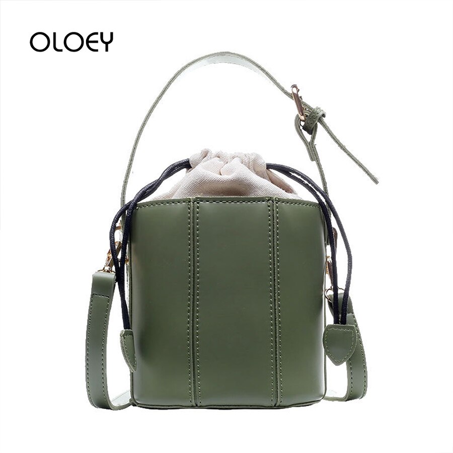 Bolsa de ombro feminina, bolsa de ombro com cordão, transversal, bolsa de mensageiro, de couro para mulheres