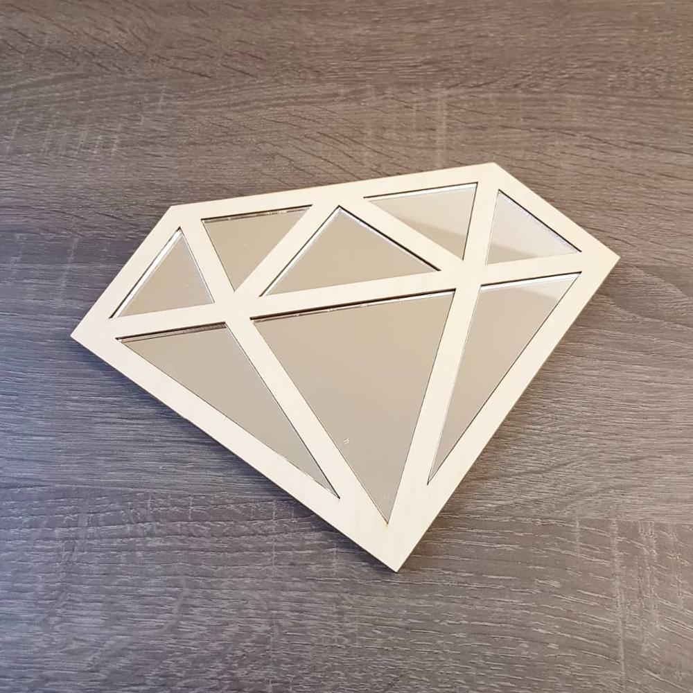 Decoración Para el hogar, espejo de pared con de unicornio, espejo acrílico para la habitación de los niños bebés, decoración creativa, para niños: Diamonds