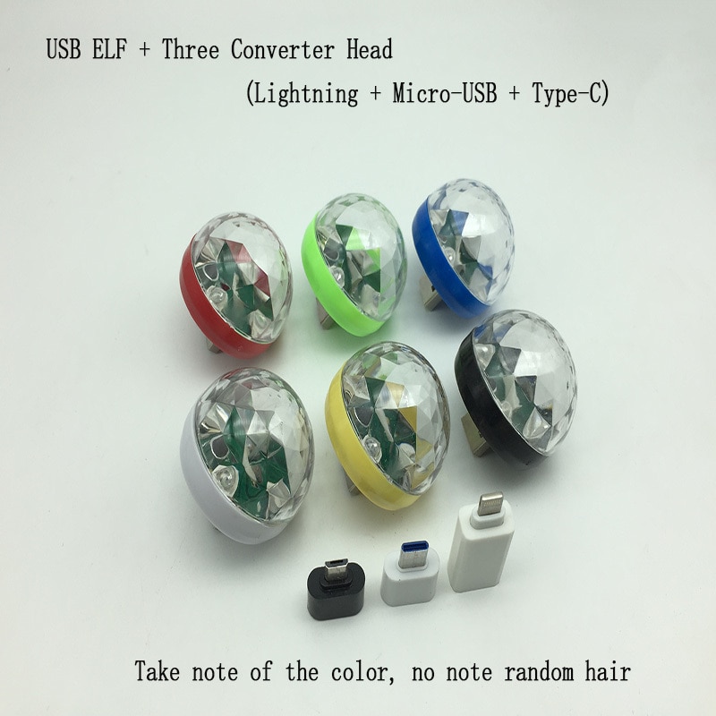 LED party light USB RGB Mini voice control party lights stage lights Halloween party Glowing balls disco light DJ carnaval