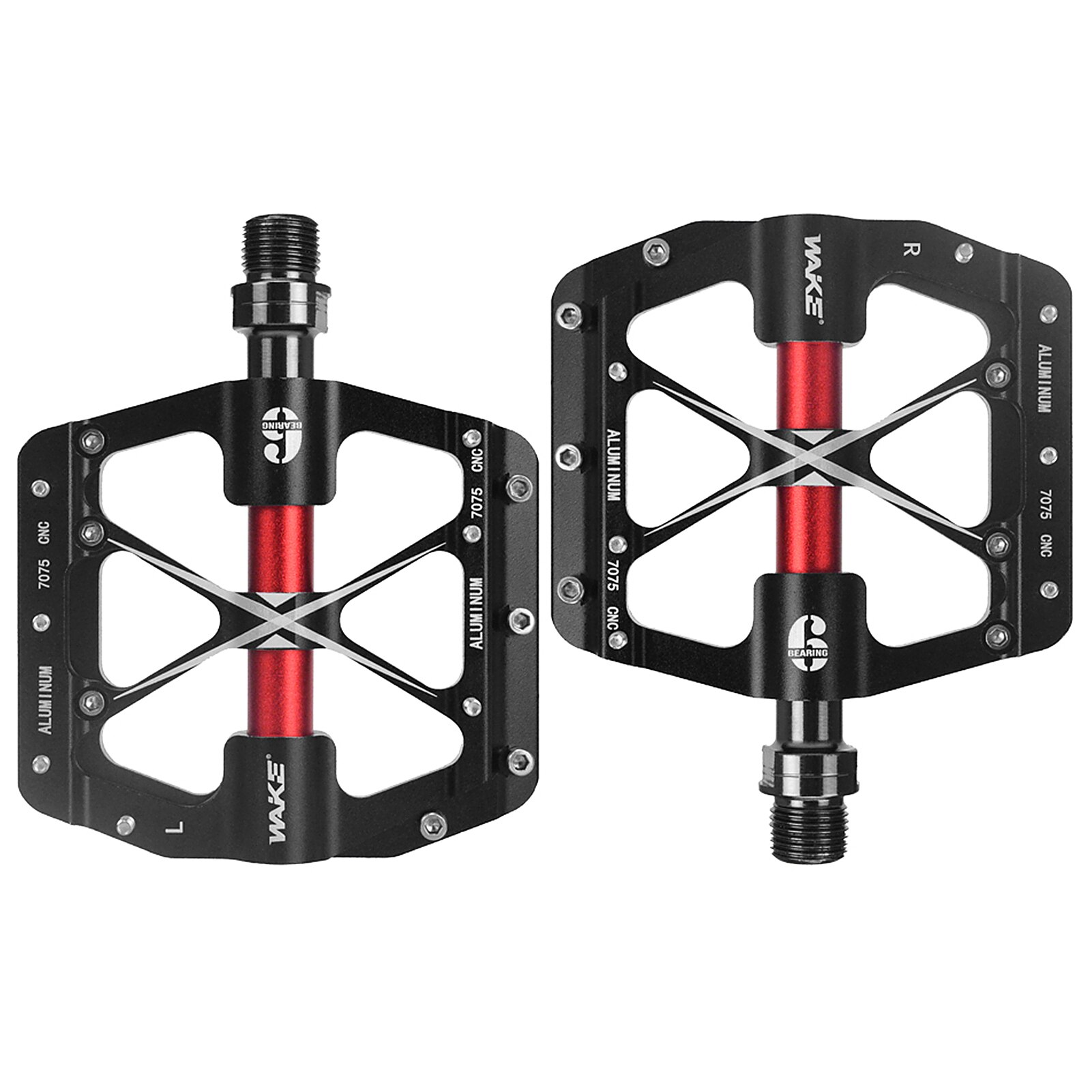 Bike Pedal Bicycle Pedal Aluminum Alloy Cycling Pedal Durable Foot Pedal Accessory Non-slip Bike Riding Pedal Bike Accessories: Black