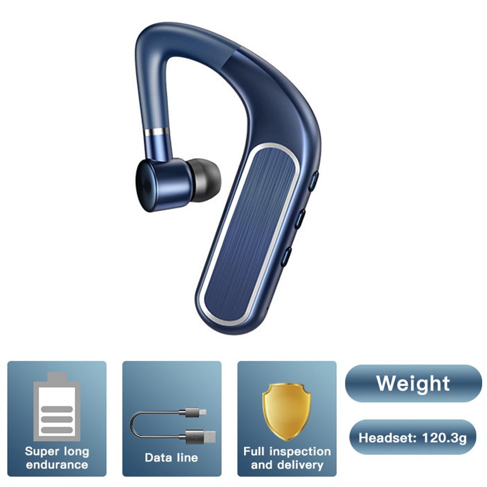Y11 Bluetooth 5.0 In-Ear Headset Noise Reduction Stereo Earphones with Mic for iPhone for Android IOS Car Handsfree Call Earbuds: SingleEar Blue