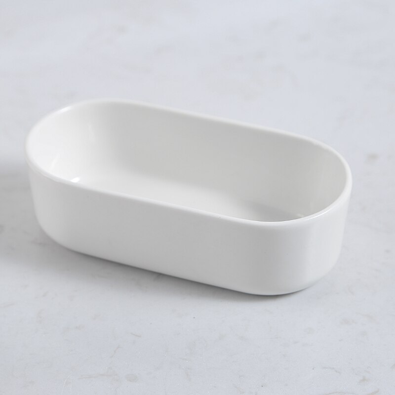 Ceramic Plate Snack Tray with Wooden Cover Wooden Pallets Fruit Plate Salad Bowl Snack Platter Dried Fruit Plates Dim Sum Dish: 1 grid