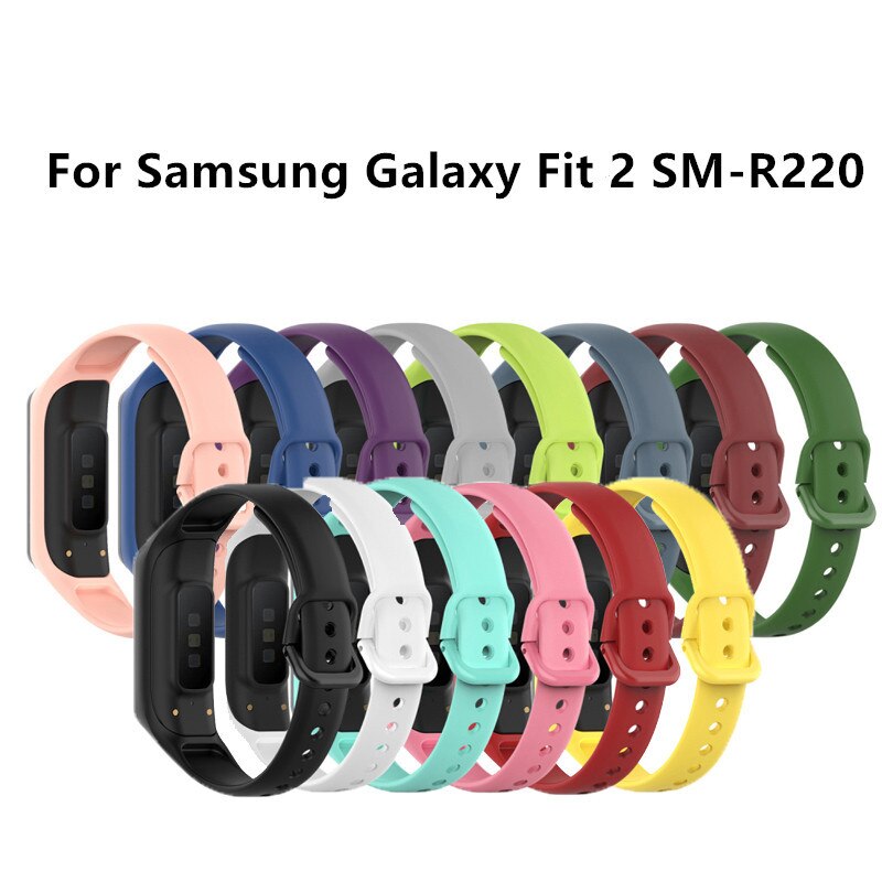 Cinturini sportivi in Silicone morbido per Samsung Galaxy Fit 2 SM-R220 cinturino di ricambio per cinturino per Samsung Galaxy Fit2