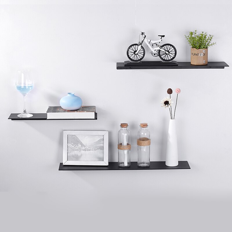 Zwarte ruimte aluminium badkamerplanken enkele laag plank shampoo plank keukenplank badkamerrek