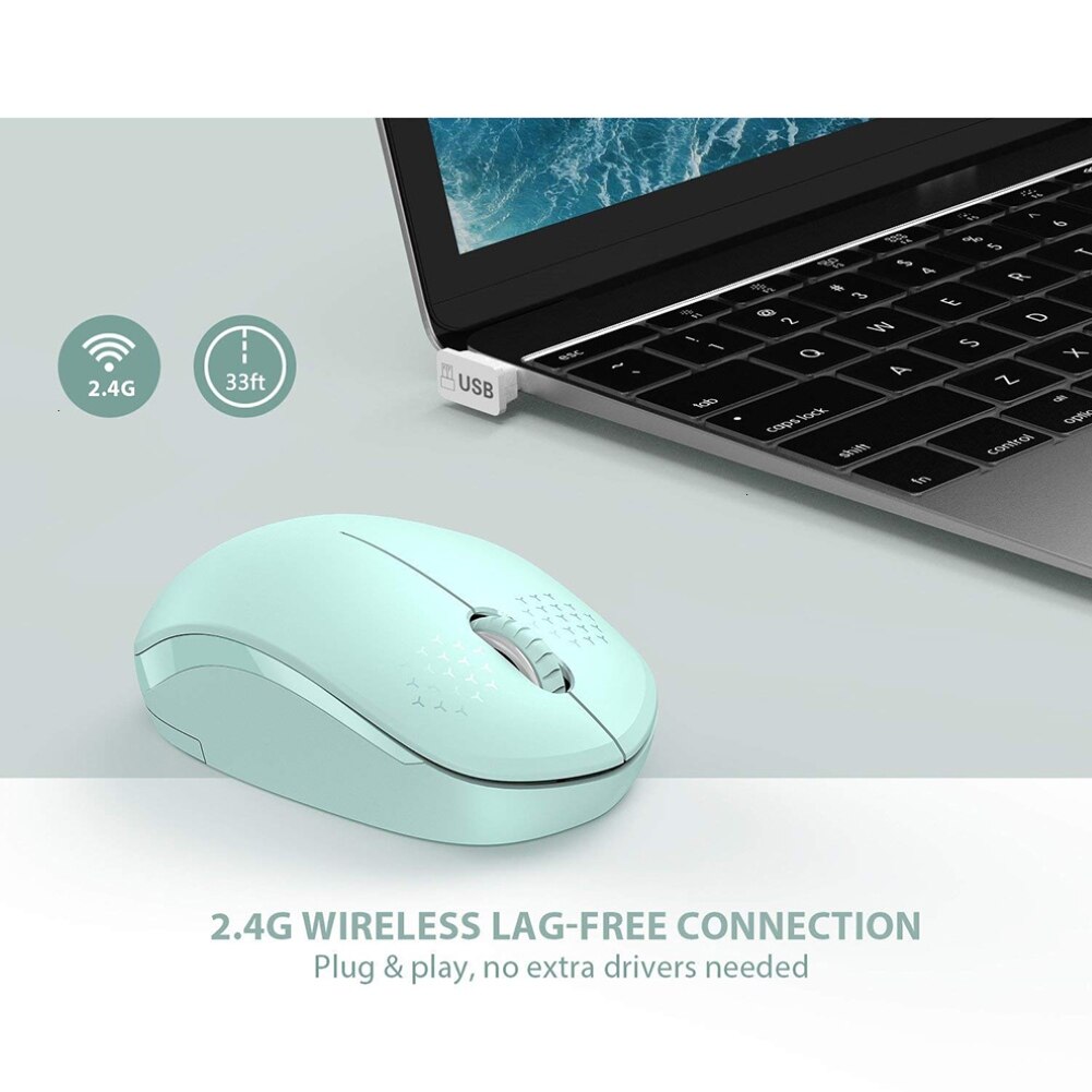 i210 Mute 2.4G Pink blue Wireless Portable Ergonomic Mouse for Desktop Computer Laptops Mouses