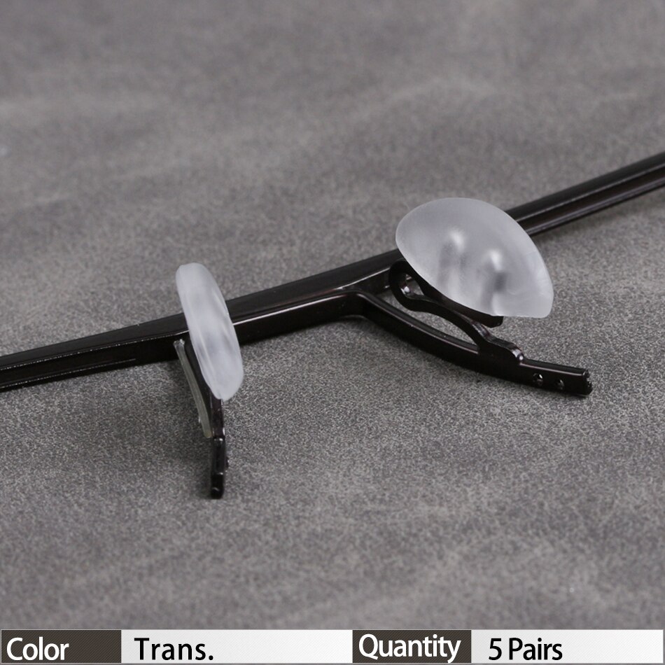 COLOUR_MAX-5 pares de almohadillas de silicona para la nariz, almohadillas suaves y transparentes para los marcos de Porsche: 5 pairs Trans.