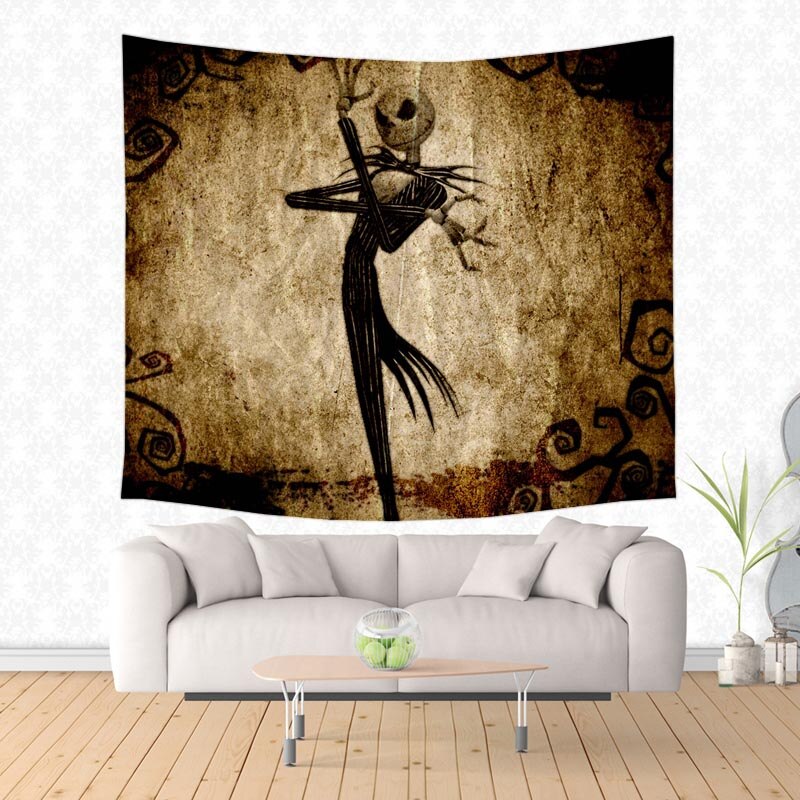 Jack Skellington-tapisserie murale décorative | Tapisseries suspendues, couvre-lit, tissu de Table, rideau couverture de couverture: 150X130 CM / Color 3