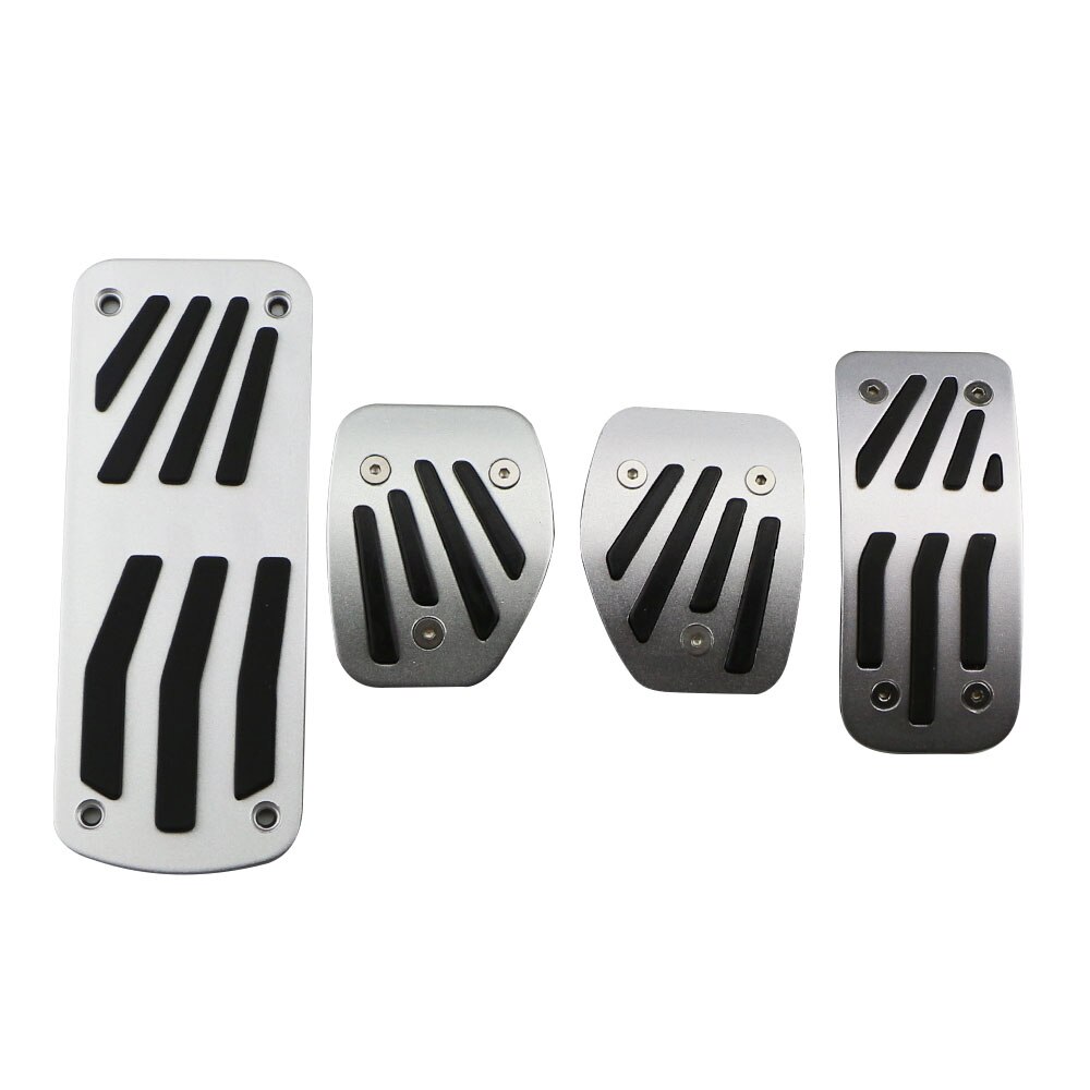 Xburstcar Stainless Steel Car Pedals Gas Brake Pedal Cover Footrest Rest Pedal for Peugeot 301 307 308 408 CC -: MT With Rest