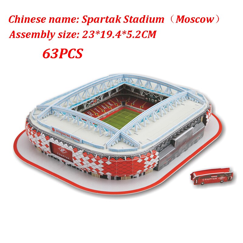 Fai da Te 3D Jigsaw Puzzle Del Mondo Stadio di Calcio di Calcio Europeo Parco Giochi Costruzione Del Modello Assemblato Giocattoli di Puzzle per Bambini Gyh: 124