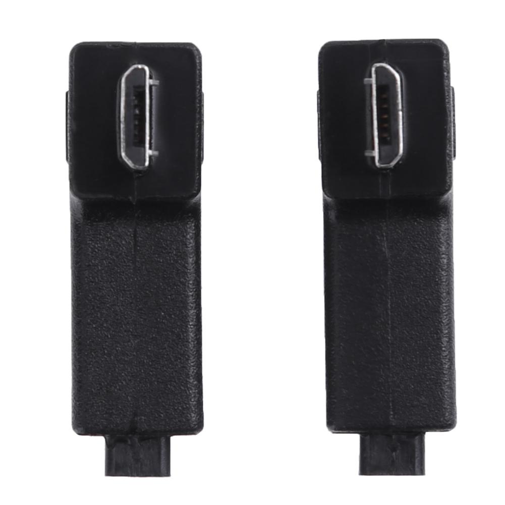 Micro Adapter USB 2pcs 90 Degree Micro USB Female to Micro USB Male Adapter Connector 90 Degree Left+Right Angle Adapter