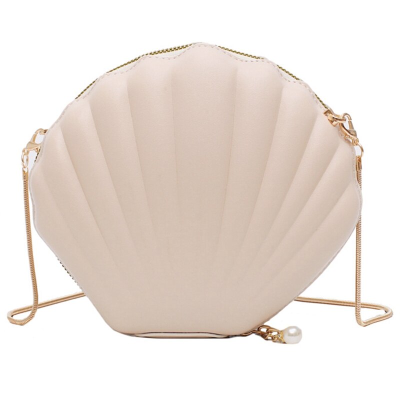 salvaje bolso de concha de para mujer pequeño bolso de mensajero bolso de hombro: Beige / l