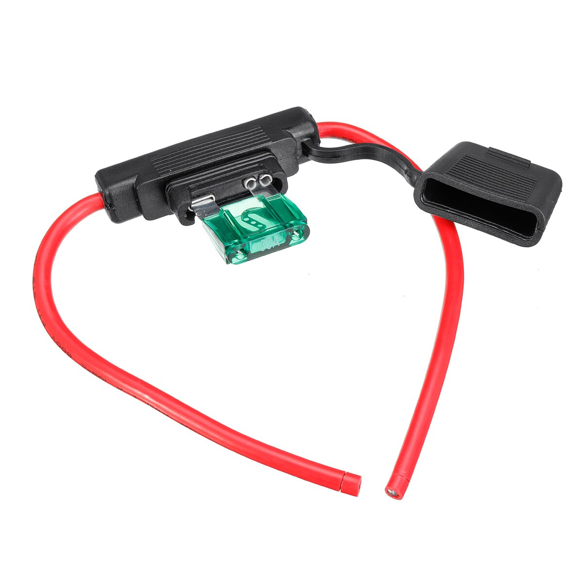 2 stuks Weerbestendige Inline Auto Blade Zekering Houder 8AWG Zekeringkast Maxi 30AMP 8B & S Draad met 30A Zekering kit