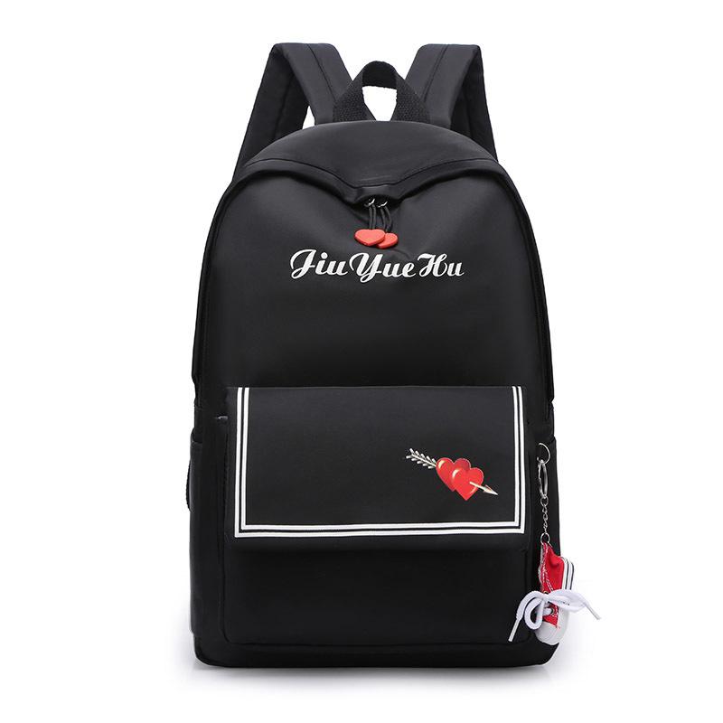 lässig Frauen Rucksack Nylon Rucksack Wasserdichte Schulter Tasche Weibliche Rucksack Schule Tasche Für Teenager Mädchen Mochilas Mujer Tornister: schwarz