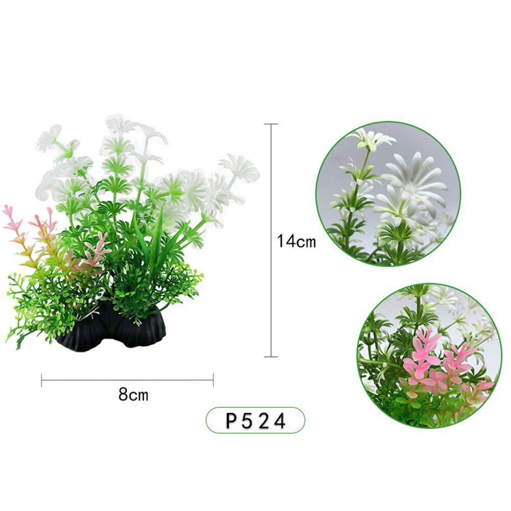Simulation Artificial Plants Aquarium Decor Water Weeds Ornament Plant Fish Tank Aquarium Grass 14Cm Decoration: 15