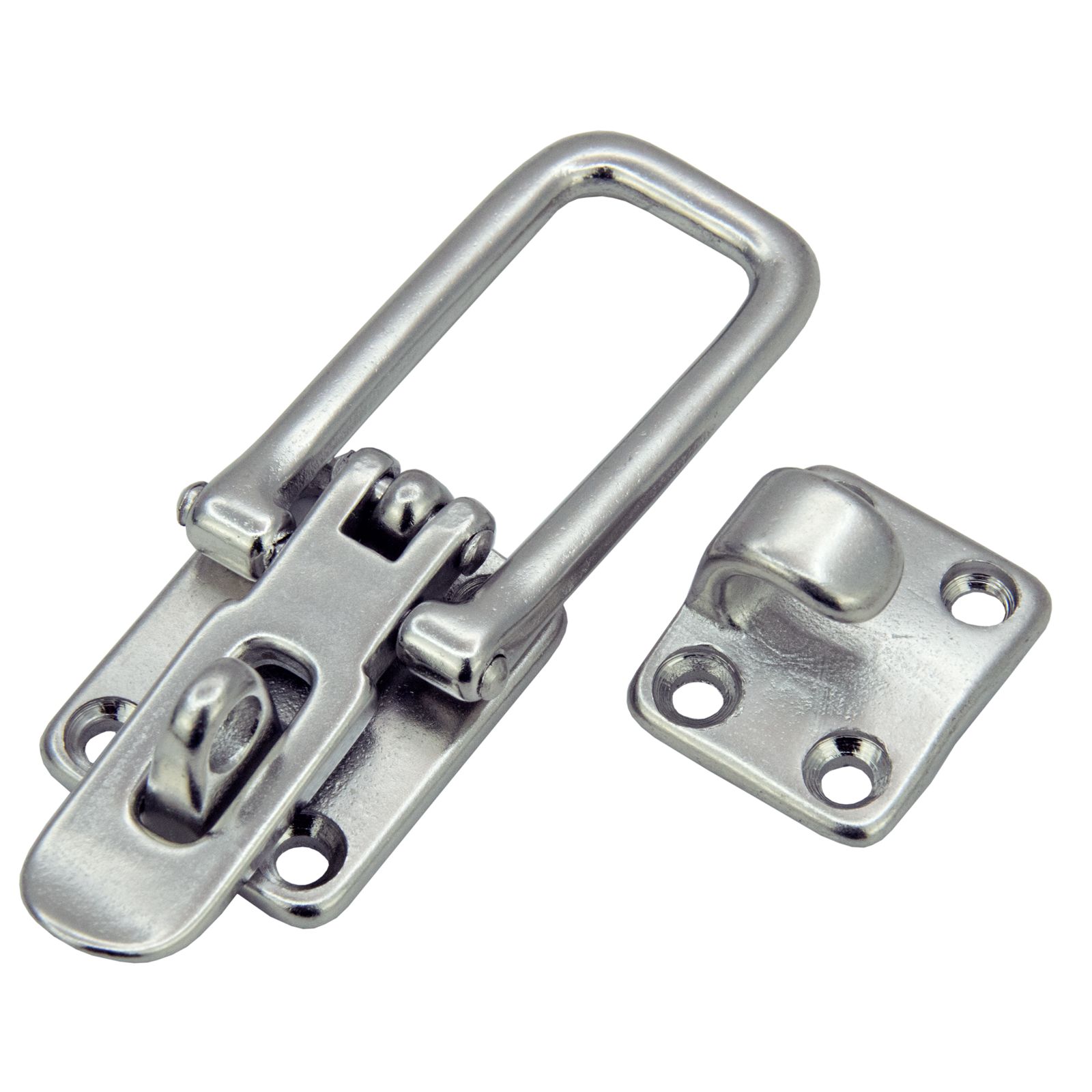 Marine Locker Hatch Deck Lock Hasp 316 Stainless Steel Lockable Hold Down Clamp Anti-Rattle Latch 2PCS