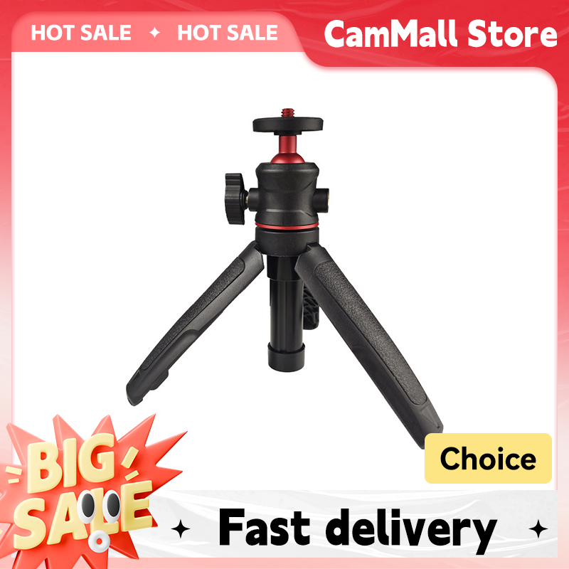 MT-08 Mini trípode de escritorio extensible soporte de fotografía portátil con cabezal de bola Flexible montaje de tornillo de 1/4 pulgadas para Selfie
