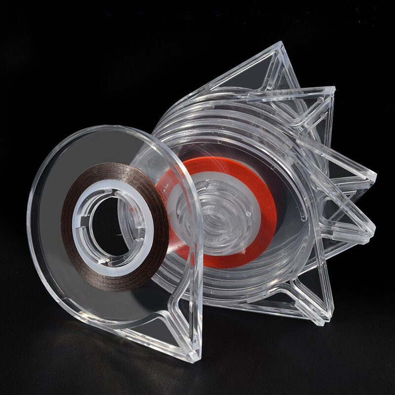 6 Pc Mini Handheld Eenvoudig Te Gebruiken Transparante Nail Streep Tape Doos Sticker Nail Moet-Hebben Gereedschap