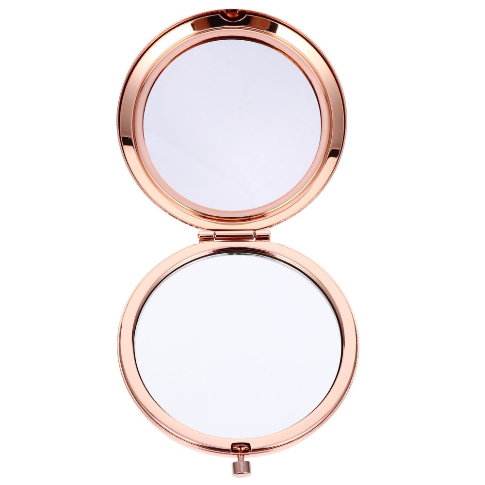 Portable Metal Makeup Mirror Handheld Mini Cosmetic Make Mirror
