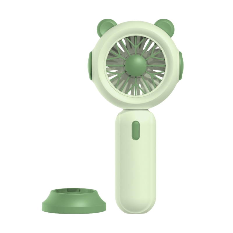 Handheld Fan Desktop Fan AA Battery Operated Portable 3 Speed Mini Pocket Fan: green