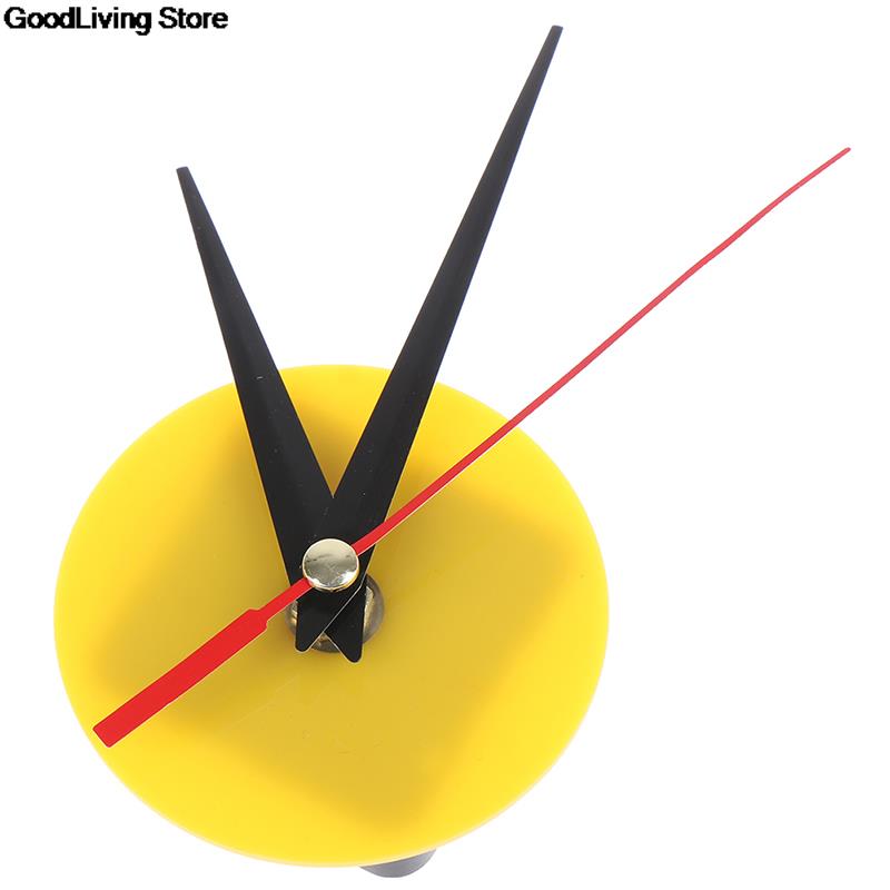 1 PC DIY Wall Clock Quartz Needle 3D Acrylic Wall Clock Cross Stitch Movement Dial Accessories Watch Core Home Decor: Yellow