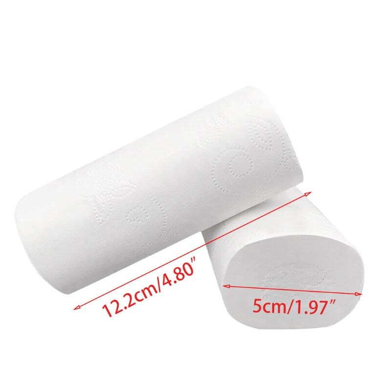 6 rolos de papel higiénico nenhum agente fluorescente macio stronge 4-ply folhas de tecido de banho