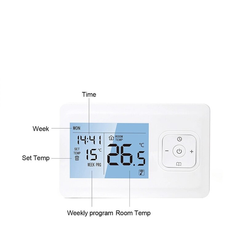 Wifi Smart Thermostat Wireless LCD Programmable Temperature Controller For Gas Boiler Heating APP Voice Control