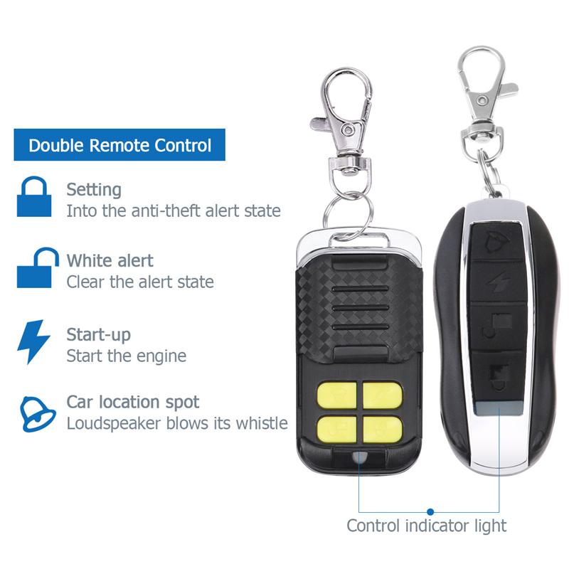 Winomo 12v dubbele afstandsbediening auto alarmsystemen universeel motorfiets motorfiets scooter anti-diefstal beveiligingsalarmsysteem