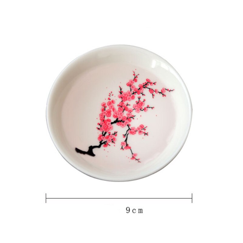 Japanese Ceramic Magic Cherry Blossoms Teacup Cold Temperature Color Changing Flower Display Sake Cup Kung Fu Small Tea Bowl