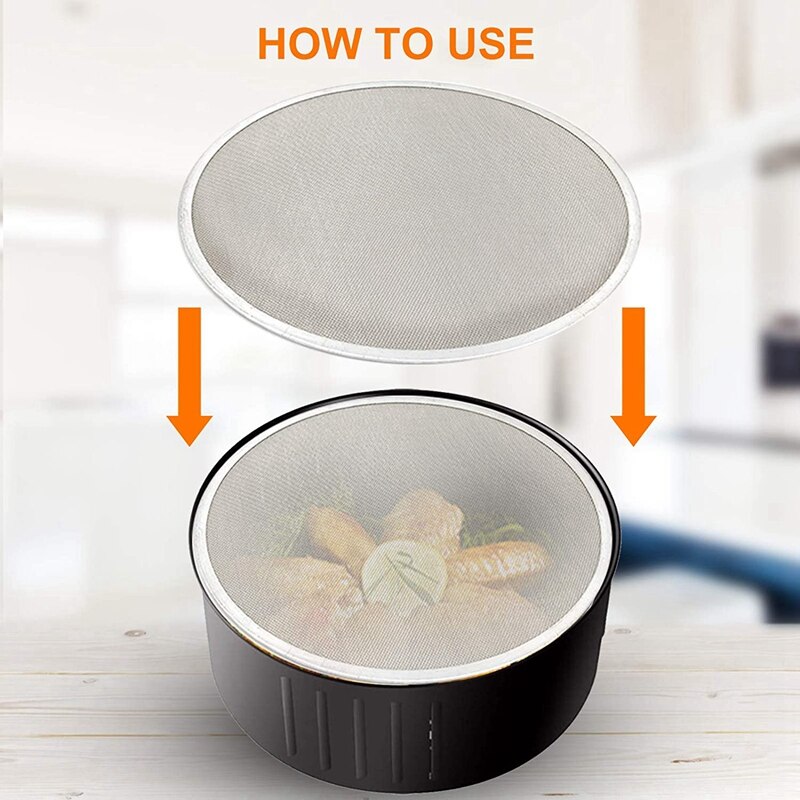 Grease Splatter Screen for Air Fryer,Nonstick Fine Mesh Anti Oil Splatter Net,Anti Oil Splatter Net