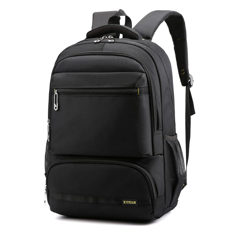Einfarbig Nylon Männer Rucksack Reise Rucksack Große Kapazität Laptop Notebook Rucksack Männlichen Schulter Mochilas: Yellow