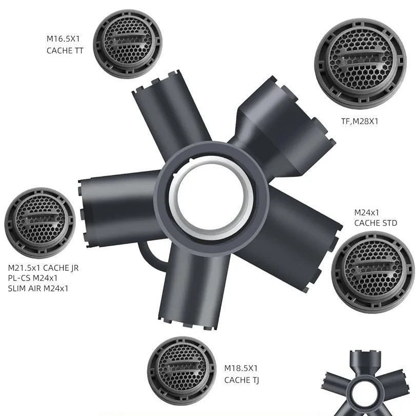 10 in 1 Faucet Aerator Removal Tool Threaded Aerator Aerator with Housing Faucet Aerator Key Cut Edge Round Fixed Spanner