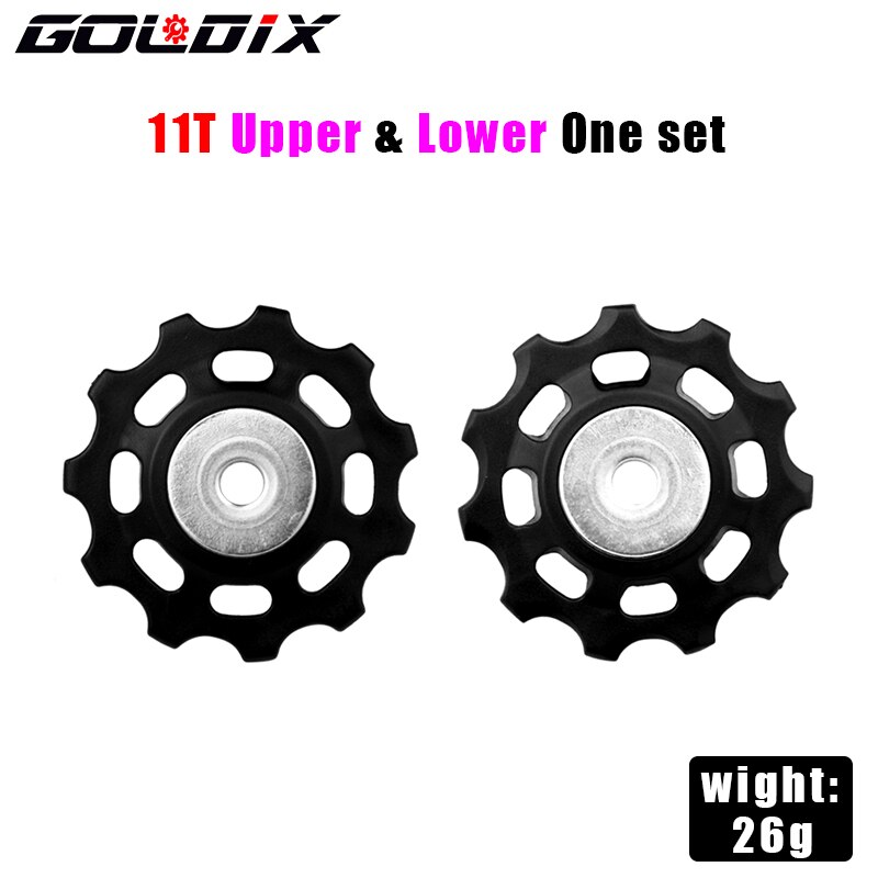 GOLDIX MTB Fahrrad Pulley Rad Nylon Faser 11T 12T Rennrad Jockey Schaltwerk Reparatur Kit für Shimano sram X01 XX1 GX NX: 11T one set