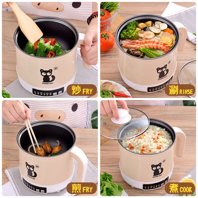 110V American standard electric cooker multi functional household mini student dormitory cooking pan electric cooker 1-2 persons