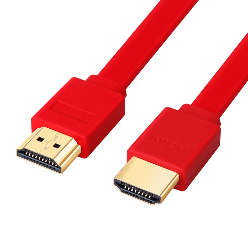 3FT 0.3M 1.5M 2M 3M 5M 7.5M 10M 15M Vergulde Plug male-Male HDMI Kabel 1.4 Versie Vlakke lijn korte 1080p 3D voor PS3HDTV