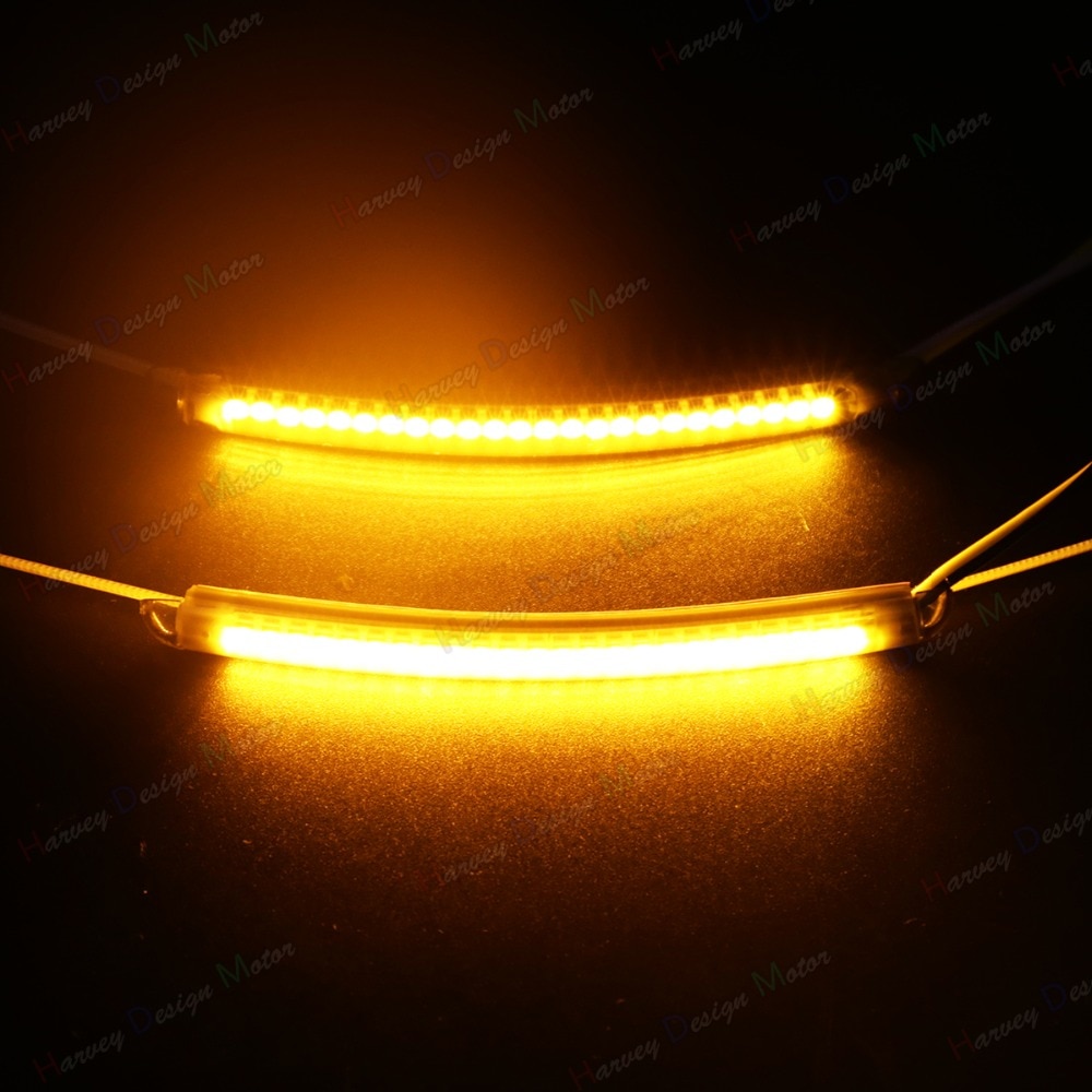 LED 39mm-41mm Gabel Blinker Bausatz & geräuchert Objektiv Für Harley Sieg Motorrad