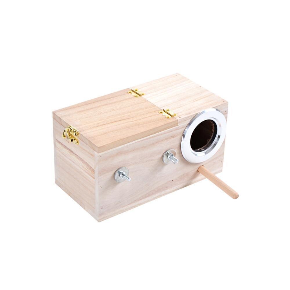 Pet Bird House Parakeet Nest Box Bird House Budgie Wood Breeding Box For Lovebirds Parrotlets Mating Box S4B1: left