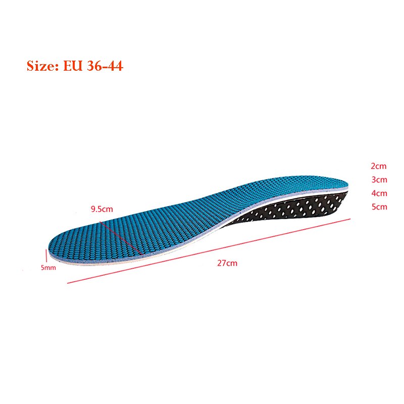 Invisible Memory Foam Height Increase Insole For Men Women Increased Lifting Inserts Shoe Lifts Elevator Insoles (2-5 cm)