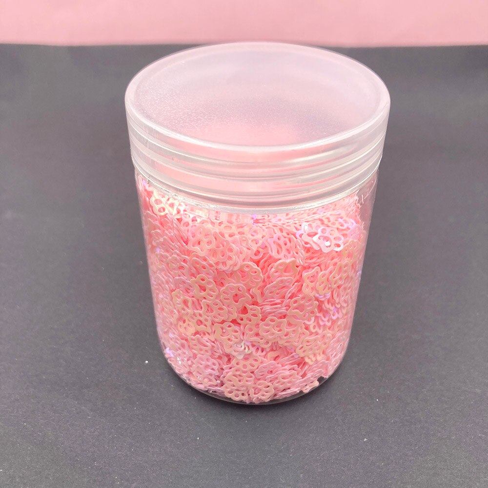 1 Doos Kat Poot Vorm Glitter Pailletten Voor Ambachten Diy Naaien Pailetten Nagels Arts Manicure Sequin Wedding Christmas Decor Confetti: pink