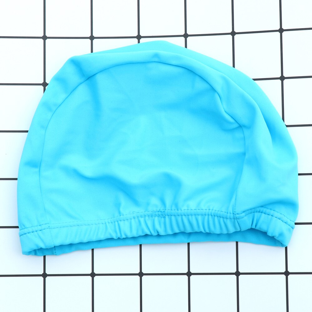 Zachte badmuts voor volwassenen, polyester doek, badmuts voor mannen en vrouwen, badmutsen voor watersport (lichtblauw): Hemelsblauw 1