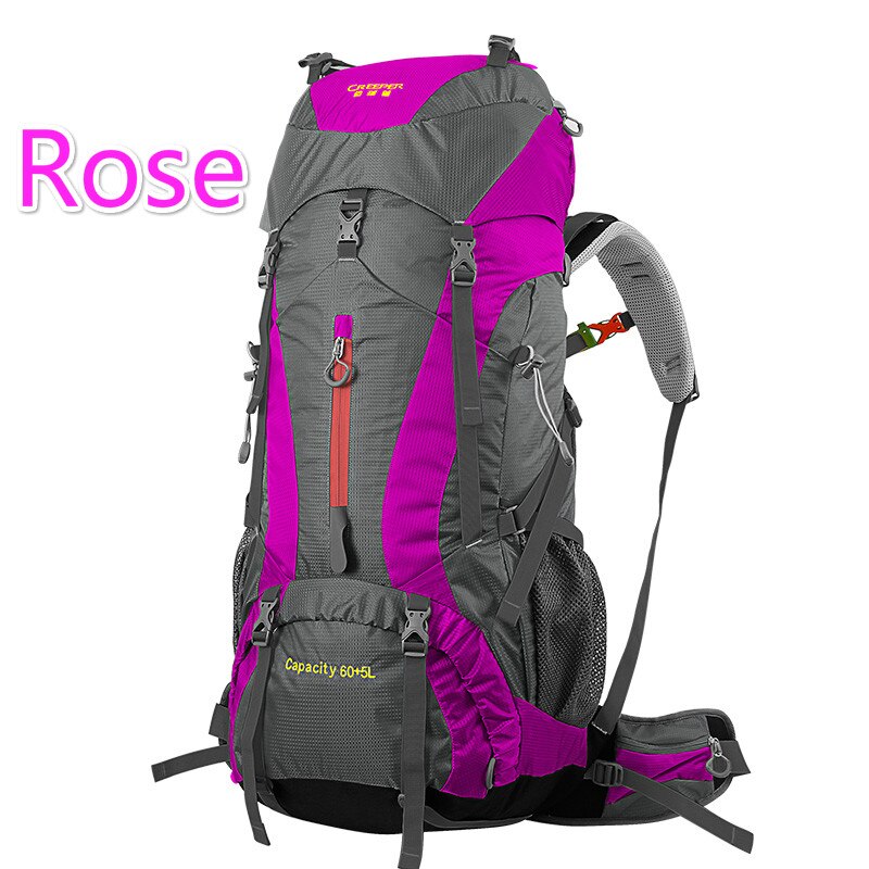 Creeper Impermeabile Professionale di Trasporto libero Zaino Telaio Interno Arrampicata Campeggio Trekking Zaino Alpinismo Bag 60 + 5L