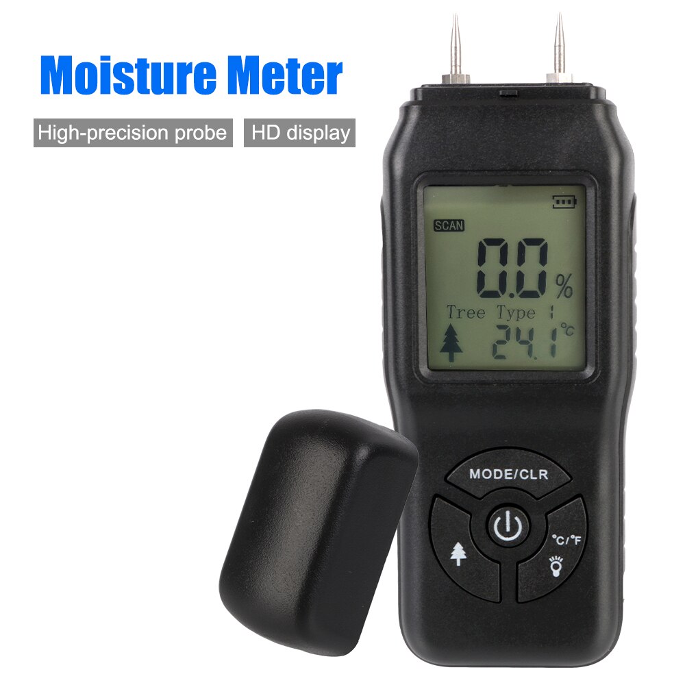 Digital Wood Moisture Meter Measuring tools Wood Humidity Tester Two Pins Hygrometer LCD Display Timber Damp Detector