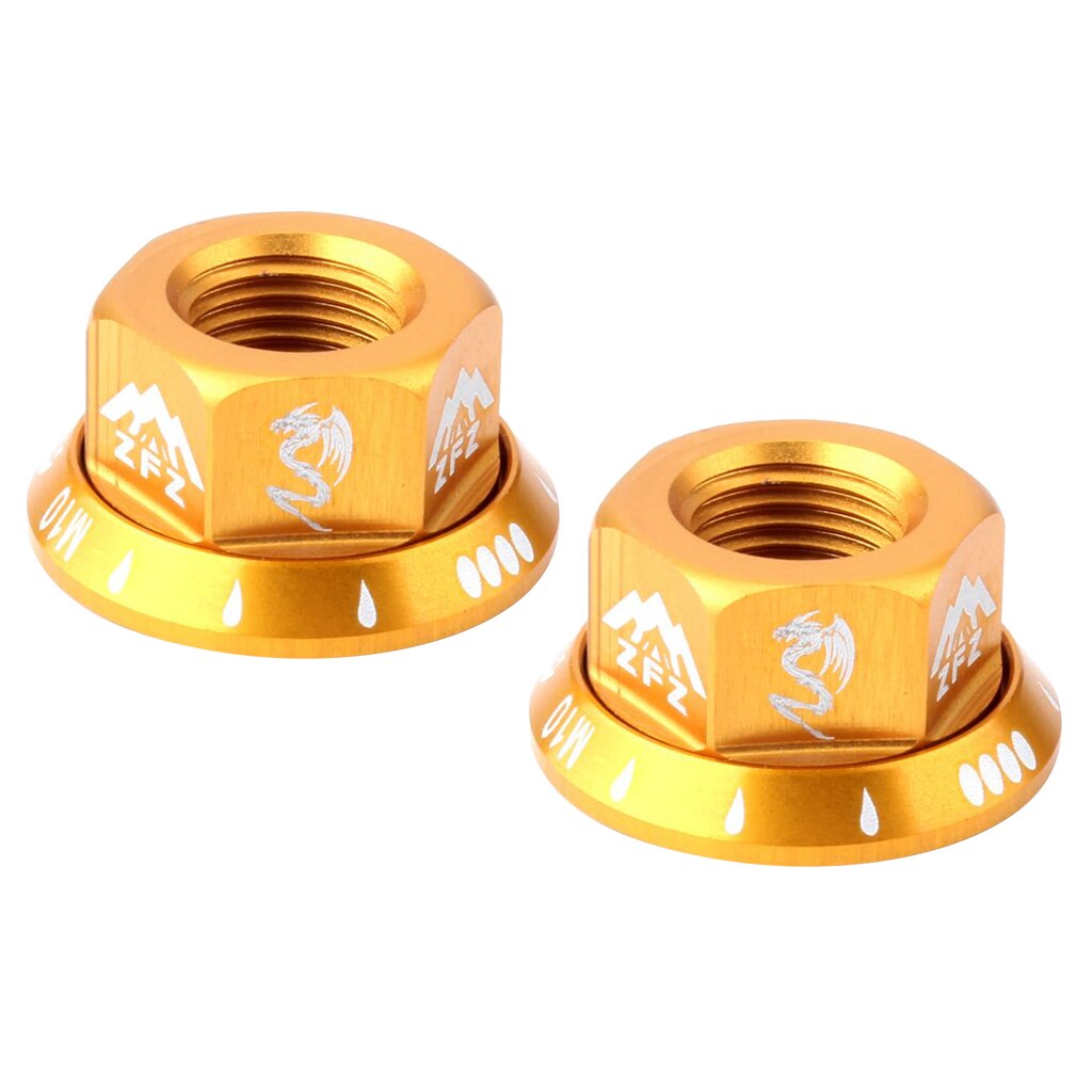 Bicycle Hubs Nut M10 Folding Fixed Gear Bike Wheel Hubs Axle Gold Screw Mountain/Road Bike Fixed Gear DIY Modified Accessories