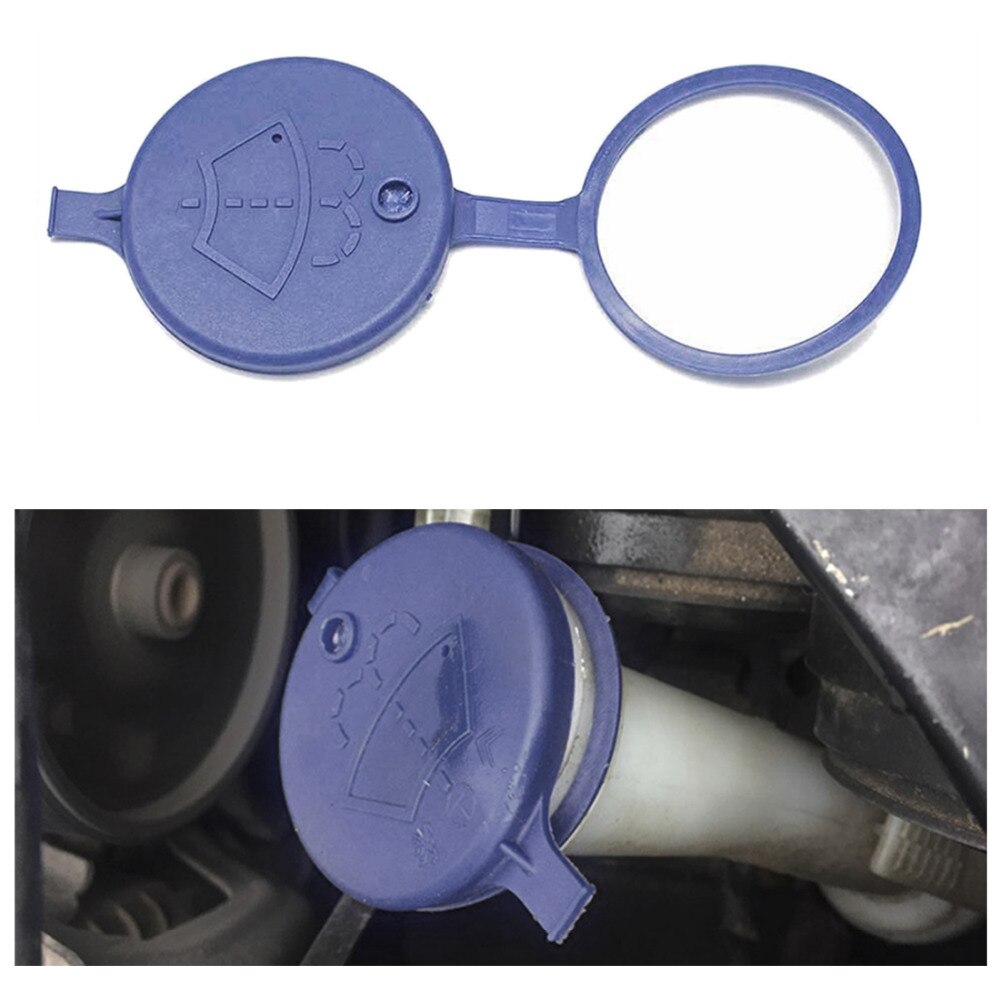 Auto-Partment Ruitenwisser Ruitensproeiervloeistof Reservoir Tank Fles Cap Vloeistof Gevulde Buis Cap Voor Peugeot 307 206/ citroen 2 Pcs