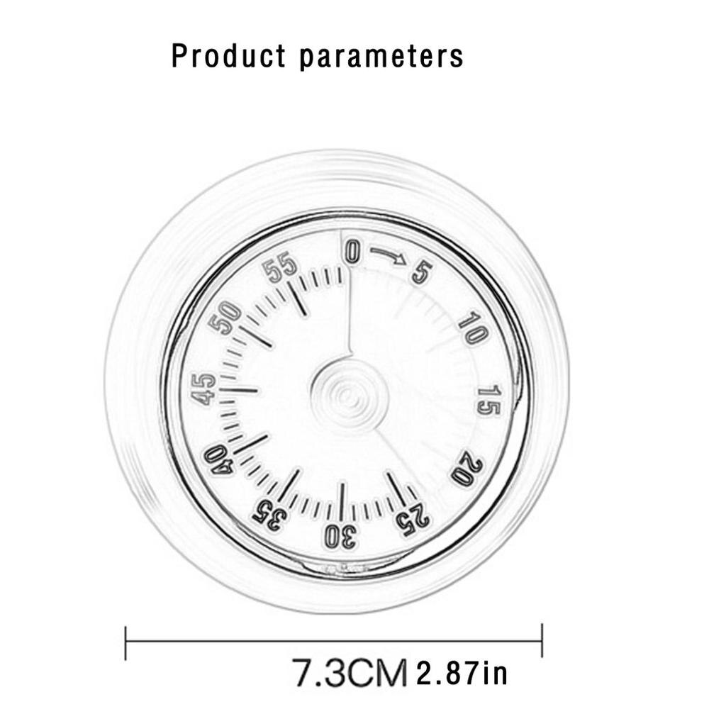 3Colors Kitchen Tool Mechanical Stainless Steel Timer Precise And Durable Practical Student Time Management Timer