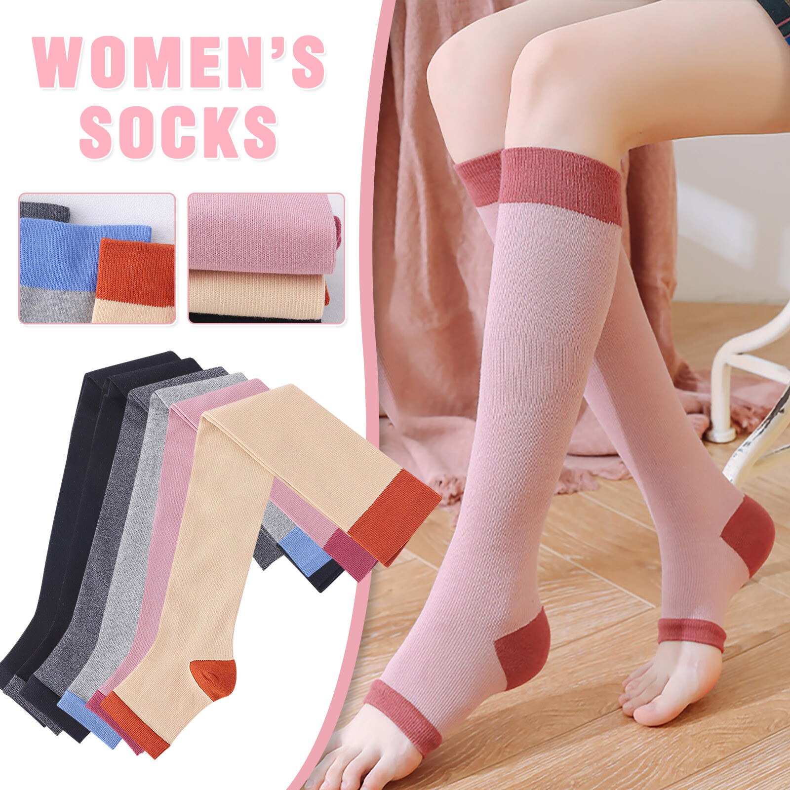 The носки woman socks Patchwork Ladies Cotton Patchwork Middle Tube Socks Stockings Daily Casual носки 1PCS