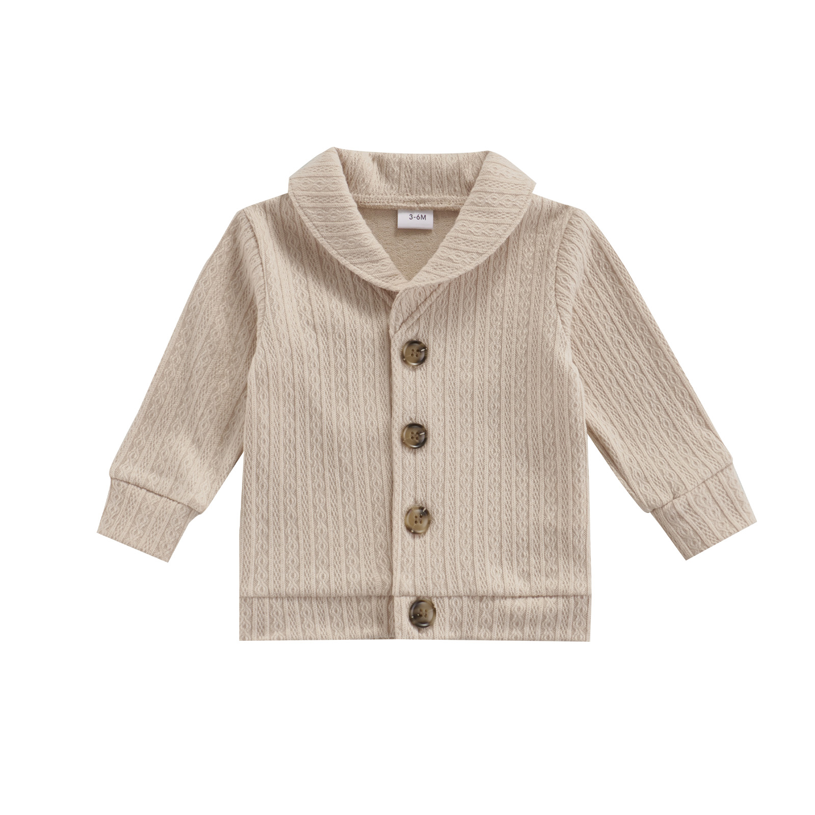 Herfst Baby Jongen Meisje Trui Jas Tops Lange Mouwen Effen Kleur Turn Down Kraag Vest Uitloper 0-3Y: WHITE / 3T