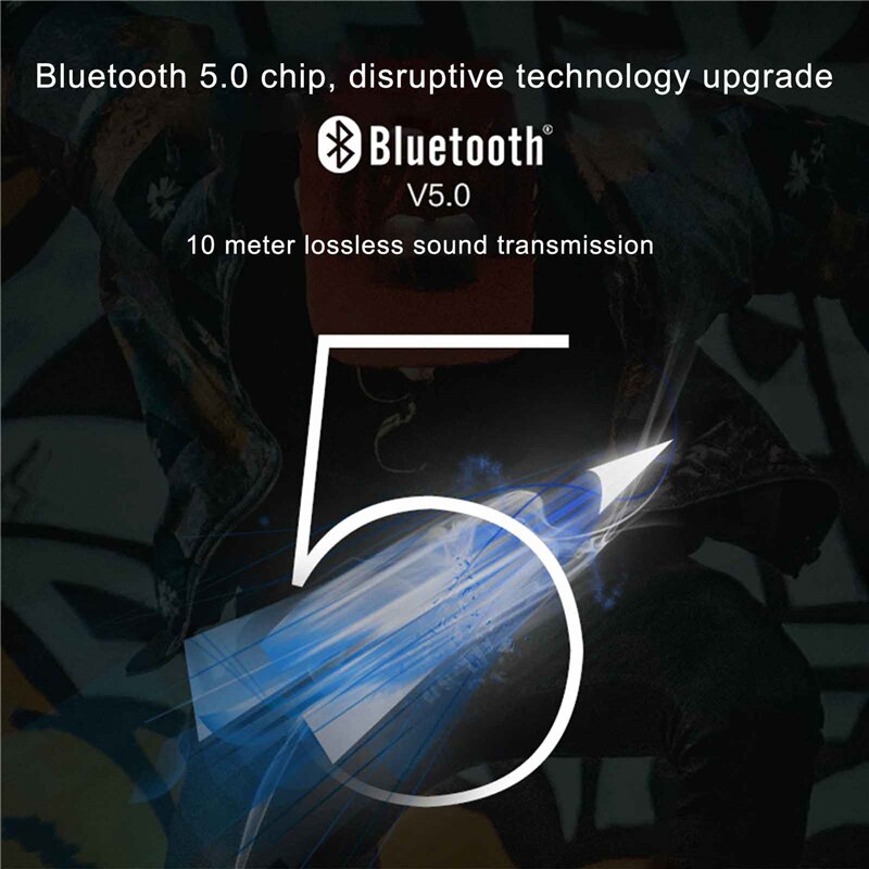 Bluetooth 5.0 Headphones, Lightweight Noise Cancelling Stereo Sound Overhead Headset for Home Office Travel